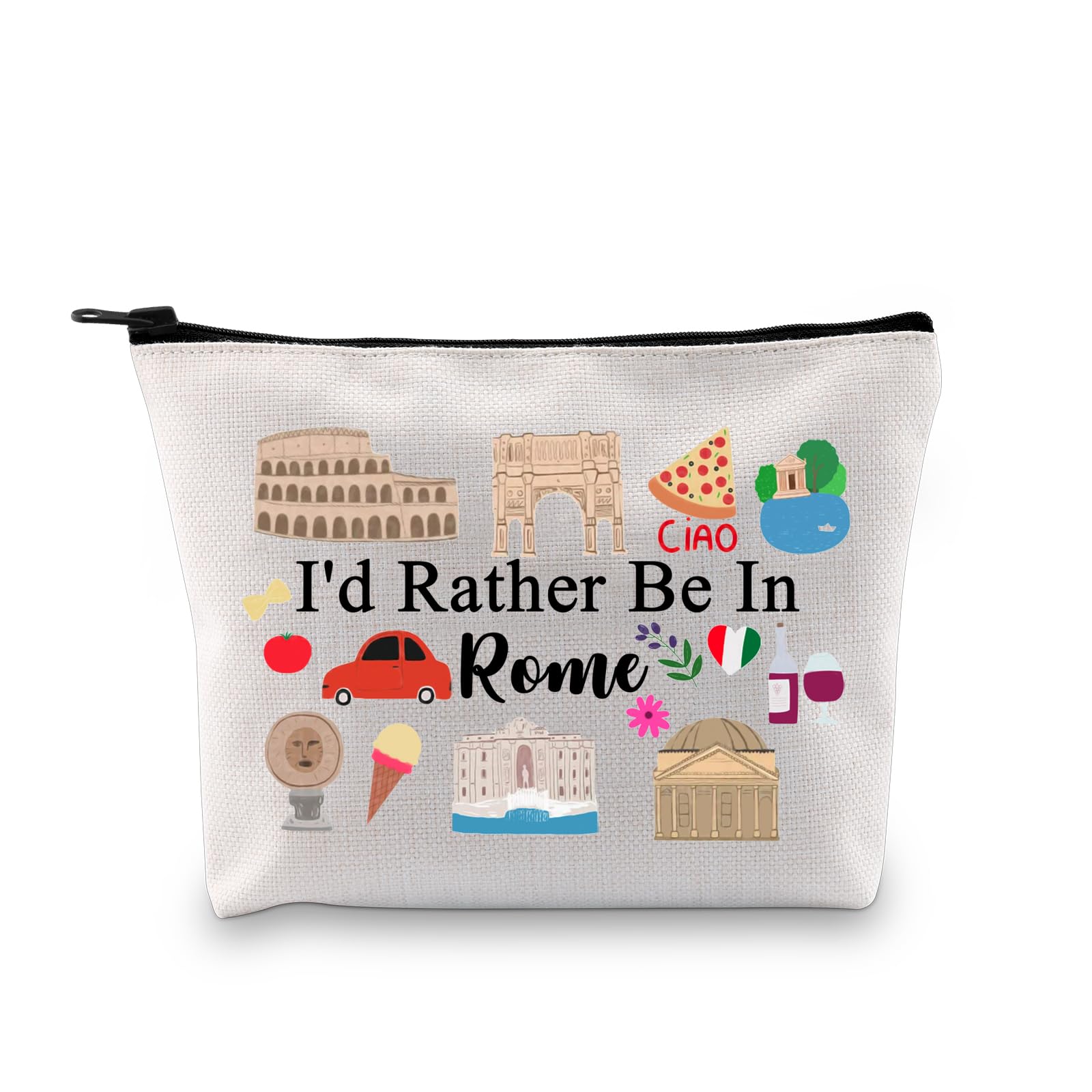 PYOUL Rome Travel Gift Rome Makeup Bag Rome Journey Cosmetic Bag Rome Trip Souvenir Gift Rome Lover Gift Rome Camping Gift (Rome B EU)
