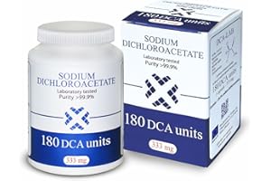 DCA - Sodium Dichloroacetate 333mg - Purity >99.9%, Made in Europe, by DCA-LAB, Certificate of Analysis Included, Tested in a Certified Laboratory, 180 Units