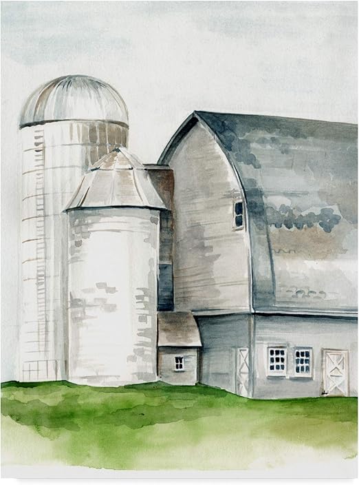 Amazon Com Trademark Fine Art Watercolor Barn Ii By Jennifer