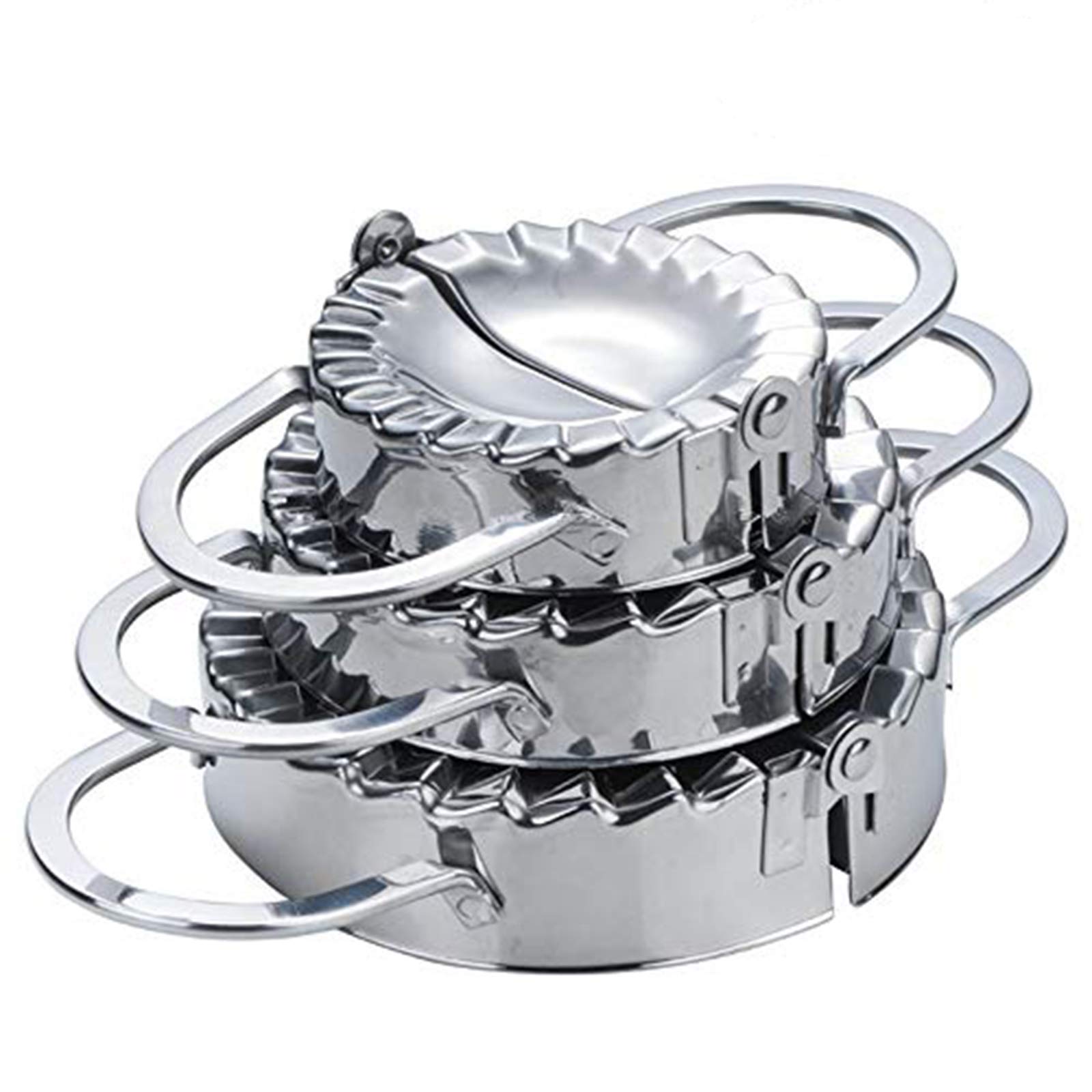 CHAWHO 3 Pack Stainless Steel Dumpling Maker - Pie Ravioli Dumpling Pastry Mould for Kitchen Accessories (Small Middle Large)