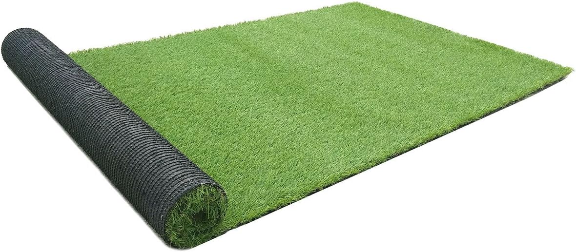 Rurality Artificial Grass Mats Indoor Outdoor Fake Grass Rugs Faux Grass Carpet with Drainage Holes for Pets, Patio,Yard and Balcony (6.56 FT x 13 FT)