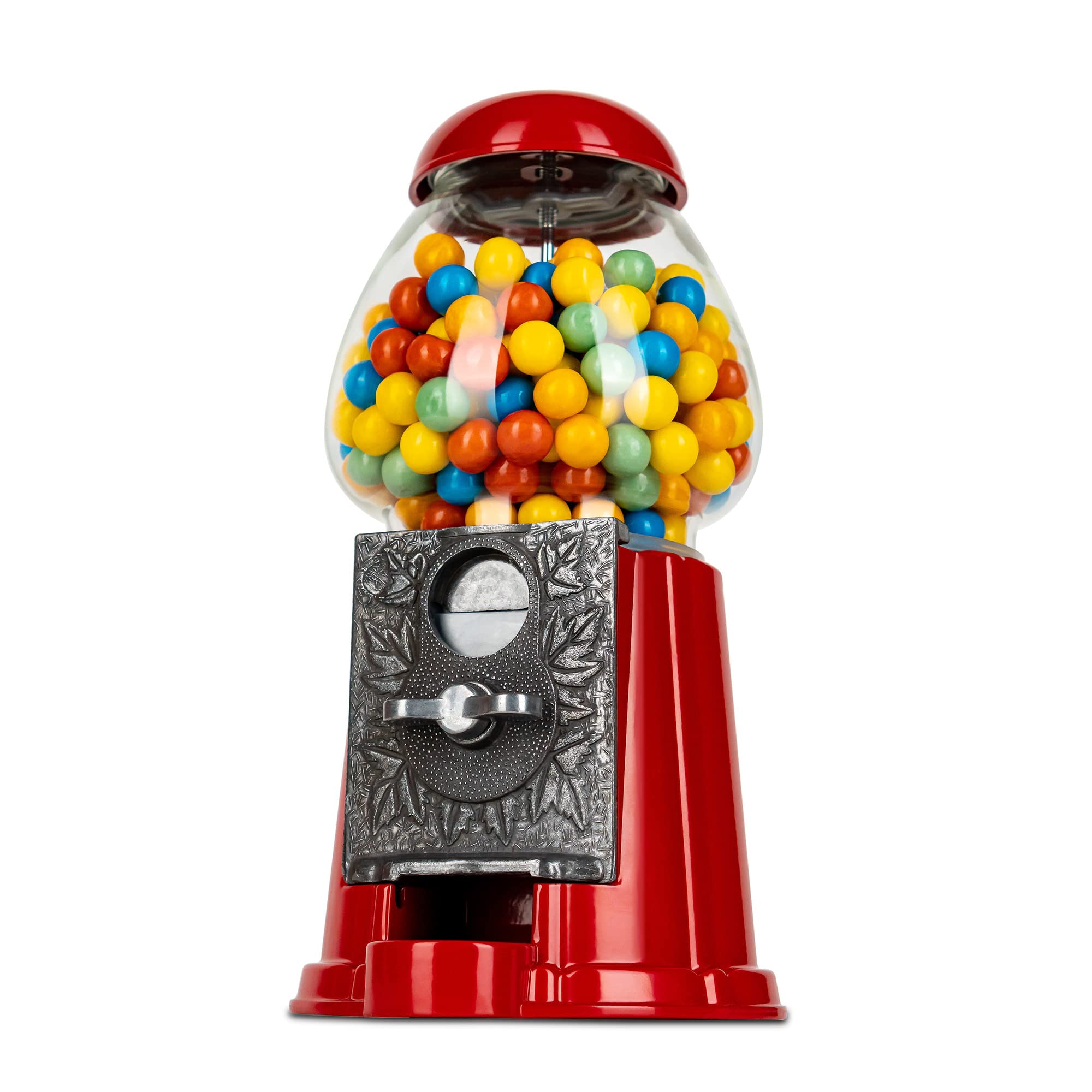 Ebuzz 9 Inch Metal Gumball Machine – Coin Operated Bubblegum Sweet Dispenser - Vending Vintage Retro Candy Kid Chewing Piggy Bank Adult Classic Jellybean Bubble Gum
