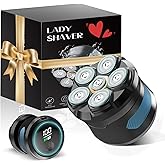 Electric Razors for Women, Electric Shaver for Women Legs, Painless Hair Remover with 6D Magnetic Head, Flawless Body Shaver for Lady, Blue