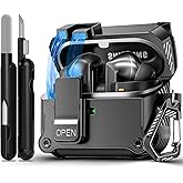 Secure Lock Case for Samsung Galaxy Buds3 FE (2025)/Buds3 Pro & Galaxy Buds 3 (2024), Shockproof Hard Case Cover with Cleaning Kit & Keychain | Auto-Open | LED Visible | Galaxy Buds Accessories