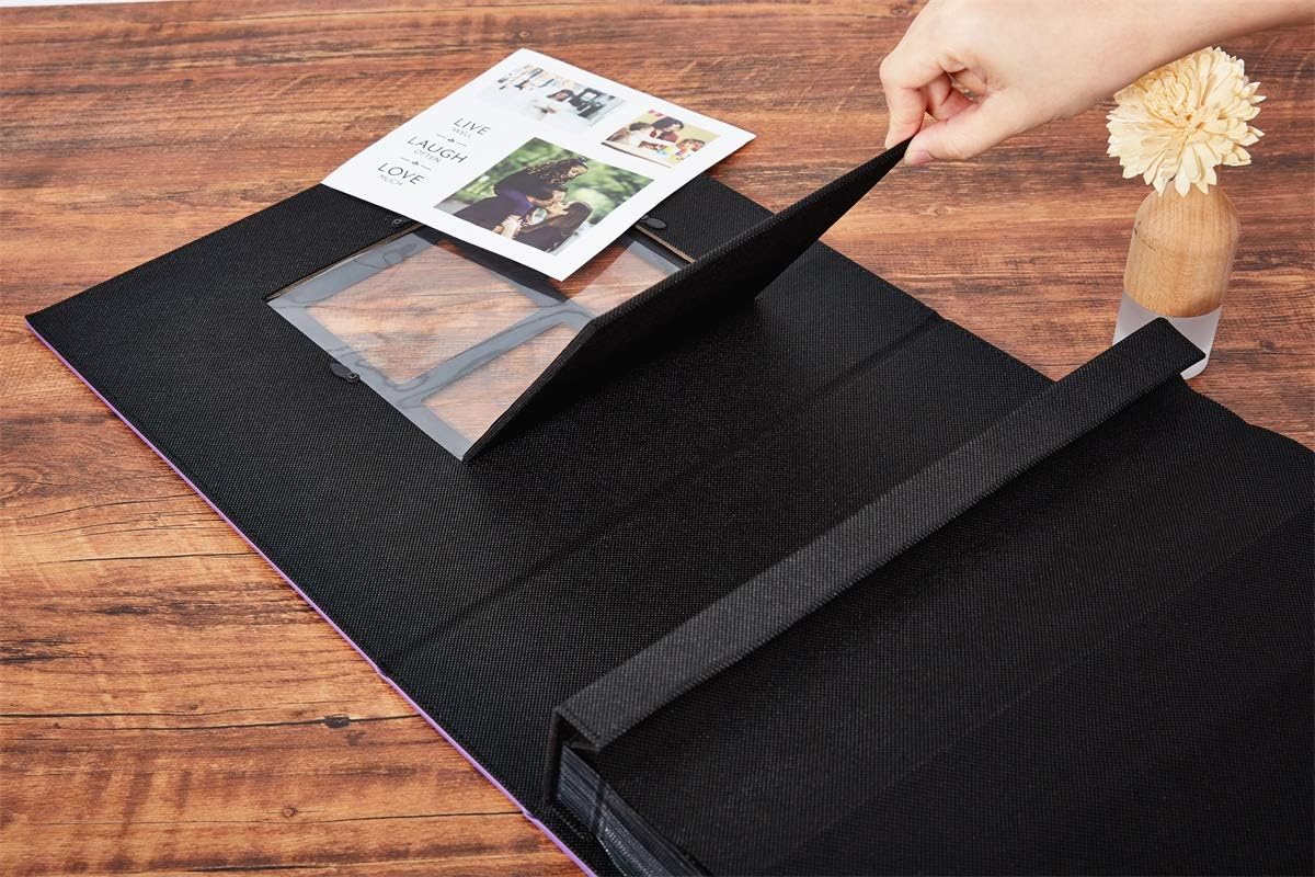 Ywlake Photo Album 10 x 15 500 cm Large Leather Slip-in Album for Portrait and Landscape Photos Pictures Brown - Image 5
