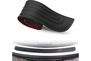 Car Rear Bumper Protector Guard - 35" x 2.8" Anti-Scratch Edge Trim, Rubber Anti-Collision Strip for Trunk Lip, Universal Ext