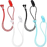 BBTO 4 Pcs Hearing Aid Clips for Seniors Adults to Prevent Loss Adjustable Portable Anti-lost Lanyard Protector BTE Clip Hold
