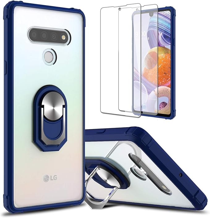 lovpec Clear LG Stylo 6 Case with Soft TPU Screen Protector