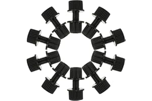 BUGUUYO Motorcycle Nylon Plate Screw Kit 16pcs Black Plate Fasteners Bolts Nuts Anti-Theft for Bike