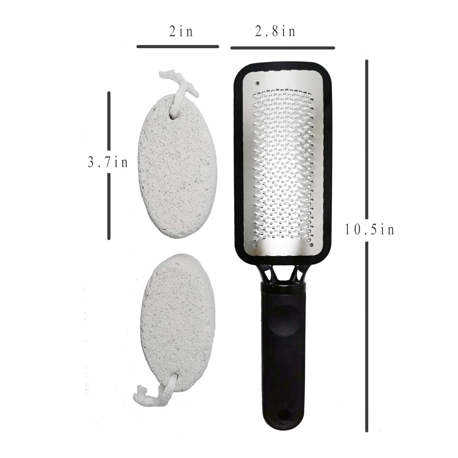 3pcs foot file and pumice stone, Foot Rasp Pedicure Tools Stainless Steel, Hard Skin Callus Remover for Feet and Hands : Beauty