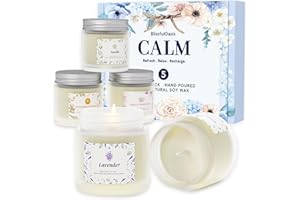 BlissfulOasis Scented Candles, Long-Lasting Candles for Home Scented, 5 Pack Candle Set, Candles for Women, Natural & Safe Ingredients, Candle Set for Birthday, Christmas, Festival