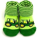 John Deere Baby French Terry Booties Adjustable Infant Socks Newborn Sizes (0-6 Months)