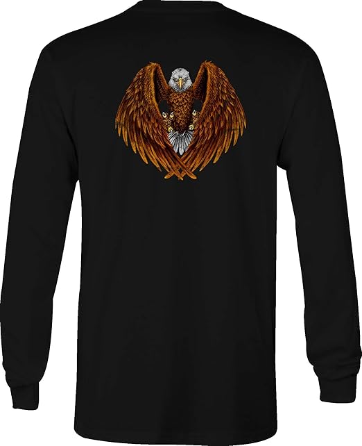 Amazoncom American Long Sleeve T Shirt Men Golden Eagle