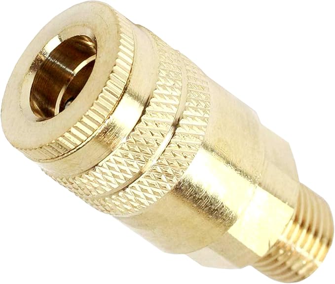 Hansen/Milton Coupler Brass 1/4" x 1/4" Male NPT High Flow Air Fittings