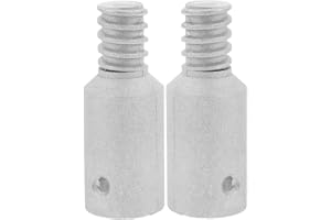 GOOHOCHY 2pcs Telescopic Rod Connector Metal Threaded End Adapter for Mop Head Replacement and Push Broom Handle