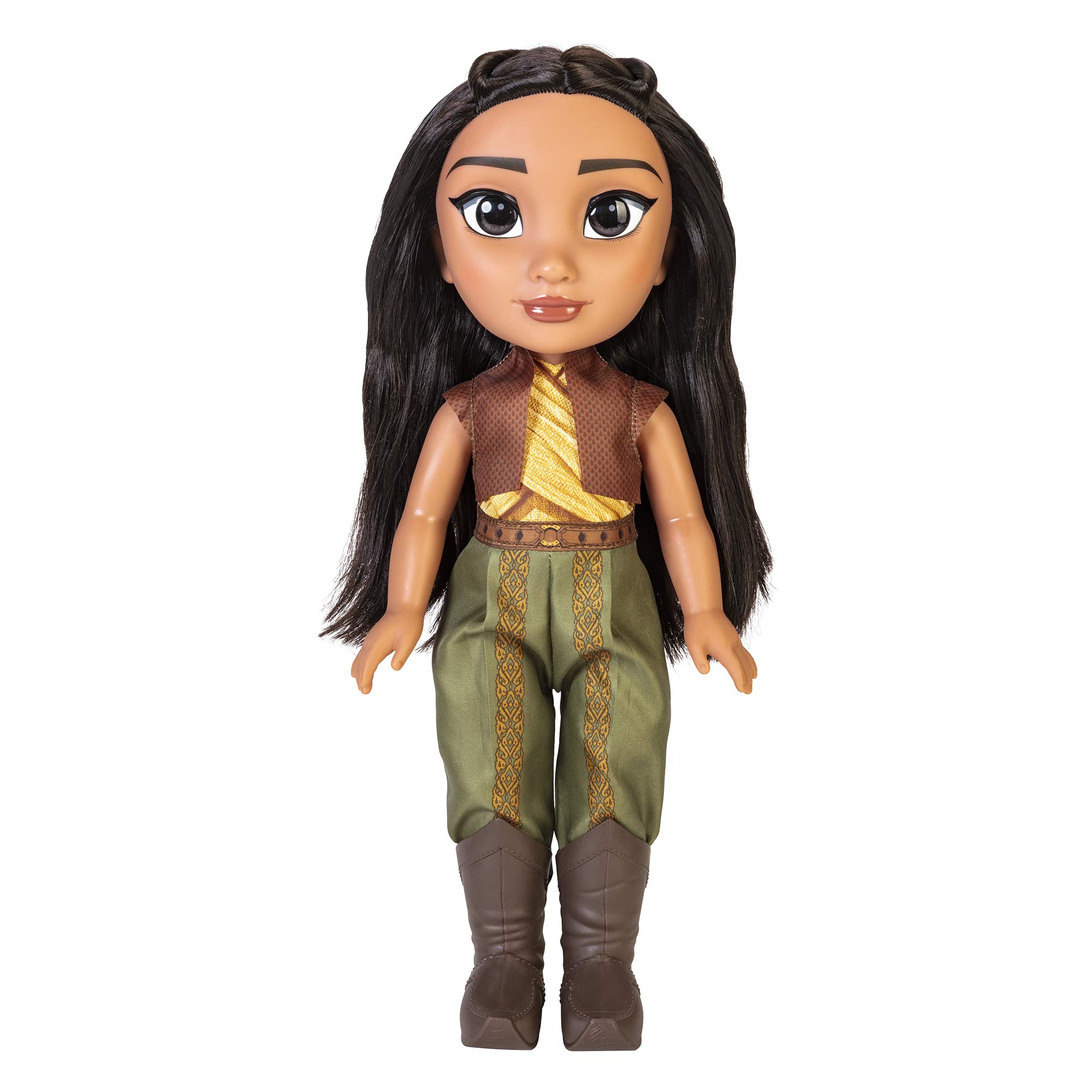 Disney Raya & The Last Dragon Raya Warrior Doll, 14” / 35cm Raya Toddler Doll Dressed In Iconic Outfit and Boots, Long Flowing Hair For Added Play, Ideal For Ages 3+