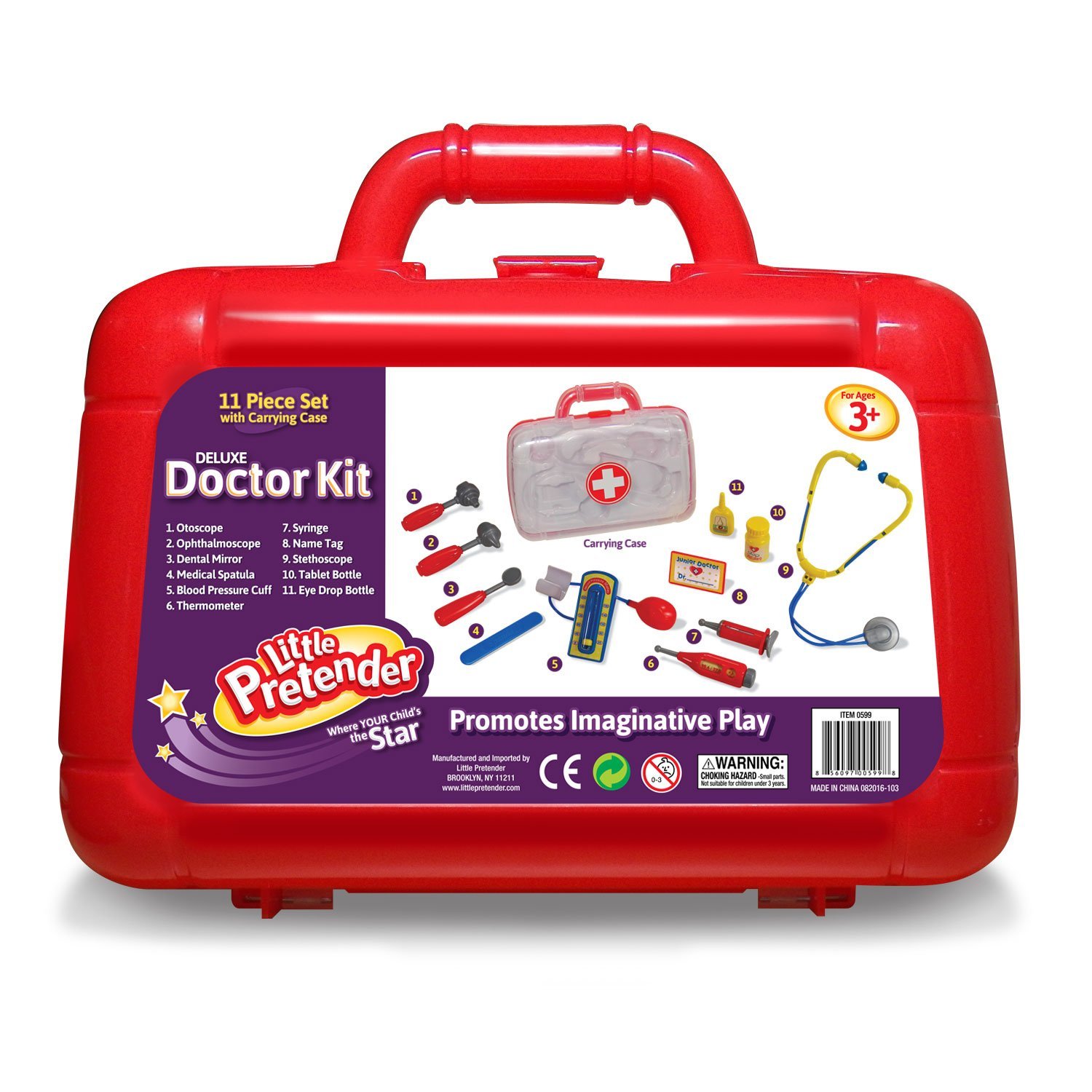 Kidzlane Doctor Kit for Kids - Kids Doctor Playset - Toddler Toy Doctor Kit -Toys Doctor Kit, Play Doctor Set for Kids with Case - Pretend Medical Kids Dr Kit with Kids Stethoscope Included