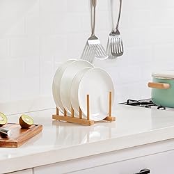 Oyydecor Bamboo Dish Drying Rack for Kitchen