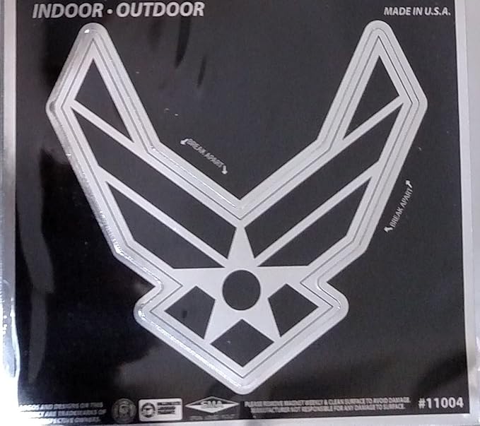 Military Air Force S1734119 United States Air Force 12" x 12" Metallic Window