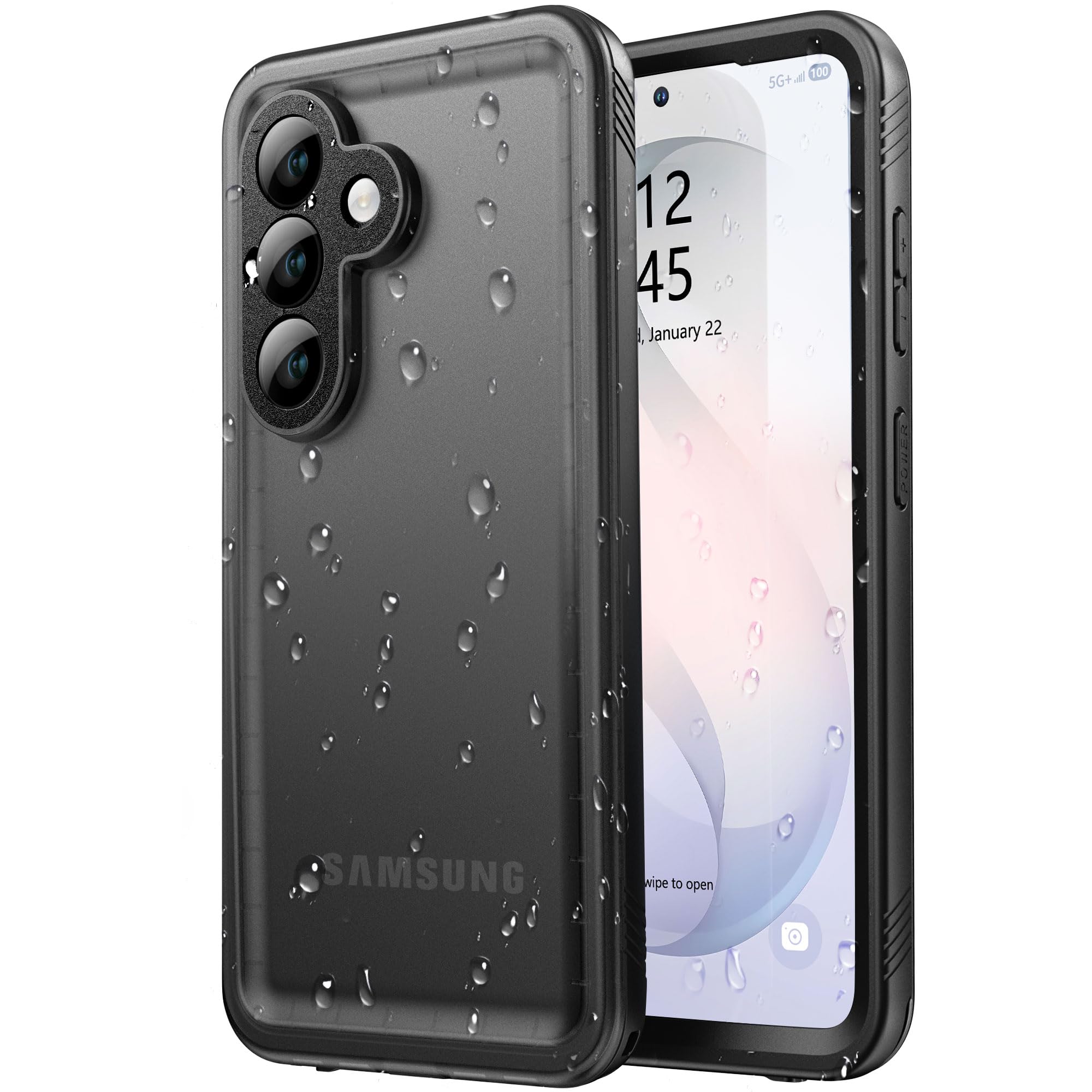 Photo 1 of SPORTLINK for Samsung Galaxy S26 Case, IP68 Waterproof Dustproof Military 360 Full Body Heavy Duty Shockproof Protective with Camera Screen Protector S 26 Phone Front Back Cover 6.3" Black