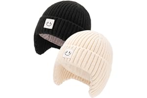 FURTALK Baby Beanie Toddler Winter Warm Hat Infant Soft Fleece Lined with Earflap Cute Knit Kids Caps