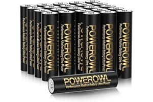 POWEROWL Alkaline AA Batteries 24 Pack, High-Capacity Double A Battery 1.5V, LR6 Battery Ideal for Everyday Devices