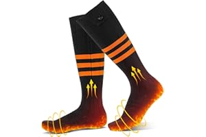 WEQUSKY Heated Socks, Heated Socks for Men Women Rechargeable Washable, Up to 8 Hours Battery Electric Socks with 4 Heating Levels for Winter Outdoor Work Skiing Hunting Camping Hiking Fishing Cycling