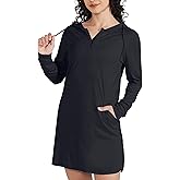 Willit Women's UPF 50+ Swim Cover-Up Dress Hooded Beach Sun Long Sleeve Swimwear Quick Dry SPF Swim Shirts