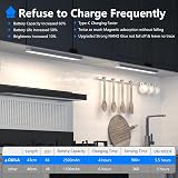 OUILA Under Cabinet Light 43cm 2500mAh Motion Sensor 5000K USB Wireless 2 Pack view 3
