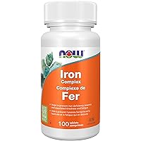 NOW Supplements, Iron Complex, Non-Constipating*, Essential Mineral, 100 Tablets