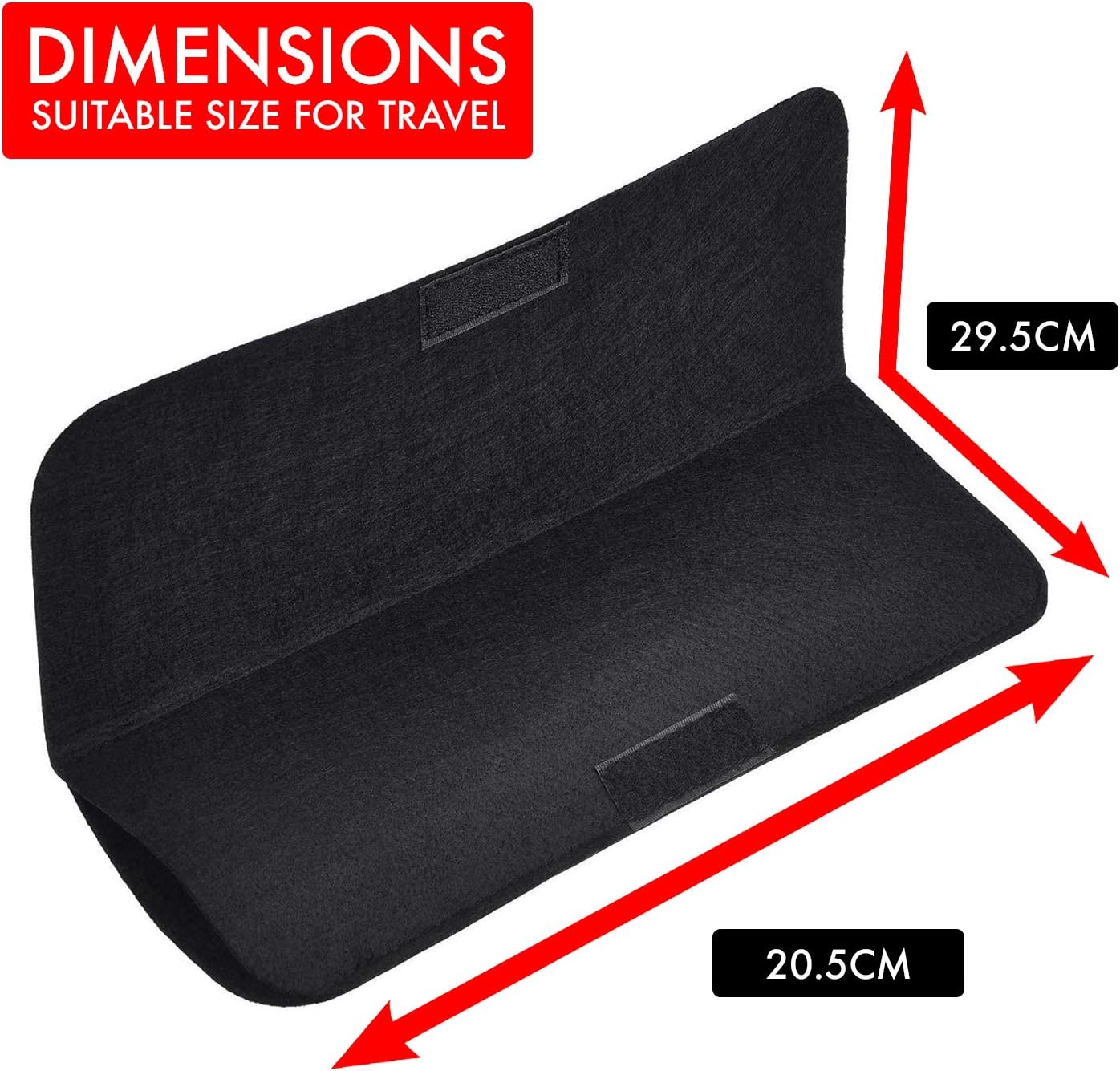 Glamza Hair Straightener Mat & Pouch - Made from Heat Resistant Safety Felt - Ideal for Home & Travel (Black) - Image 4