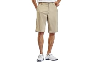 PULI Mens Golf Hiking Shorts Lightweight Casual Dress 12" Inseam Work Stretch Travel Hybrid Quick Drying with Pockets