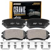 HYFTJYZ Ceramic Front Brake Pad Compatible with Select Buick Cascada/LaCrosse/Regal;For Cadillac ELR;For Chevrolet Equinox/Impala/Malibu/Malibu Limited;For 2010-2017 GMC Terrain;2011 Saab 9-5(D1421)