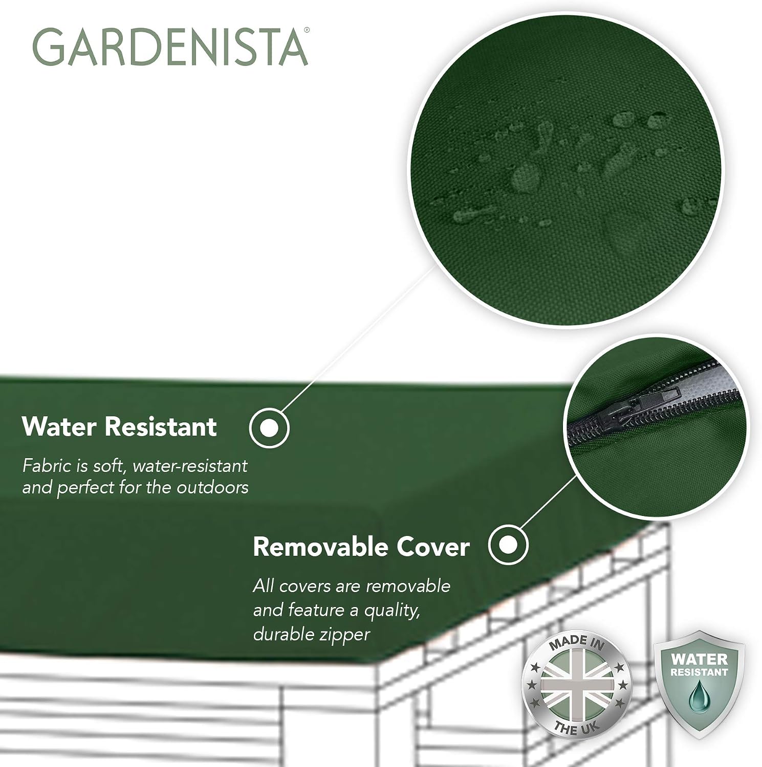 Resistente al agua espuma de asiento para palet muebles terraza ...