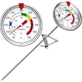 TempPro Candy Thermometer with Pot Clip, Oil Thermometer for Frying | 9" Long Probe Deep Fryer Thermometer for Oil, Cooking Thermometer for Candy, Liquids, Chocolate, Caramel, Brewing &amp; Baking