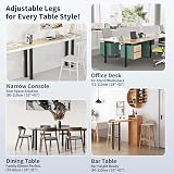Amazing Tour Adjustable Table Legs 710-1100mm 4 Pack Black Heavy Duty Steel view 2