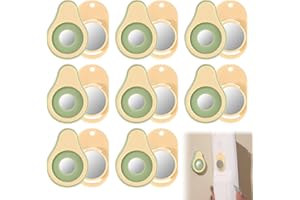 YENOVO 8Pack Magnetic Remote Control Holder Adhesive Wall Mount, Avocado Shape Remote Control Organizer Easy Installation Stable Suitable for Remote TV Fan and Air Conditioner Remotes Tidy Anti-lost