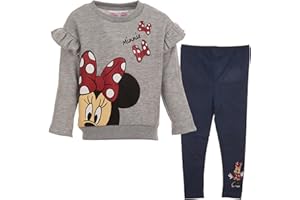 Disney Minnie Mouse Fleece Sweatshirt and Leggings Outfit Set Infant to Big Kid Sizes (12 Months - 14-16)