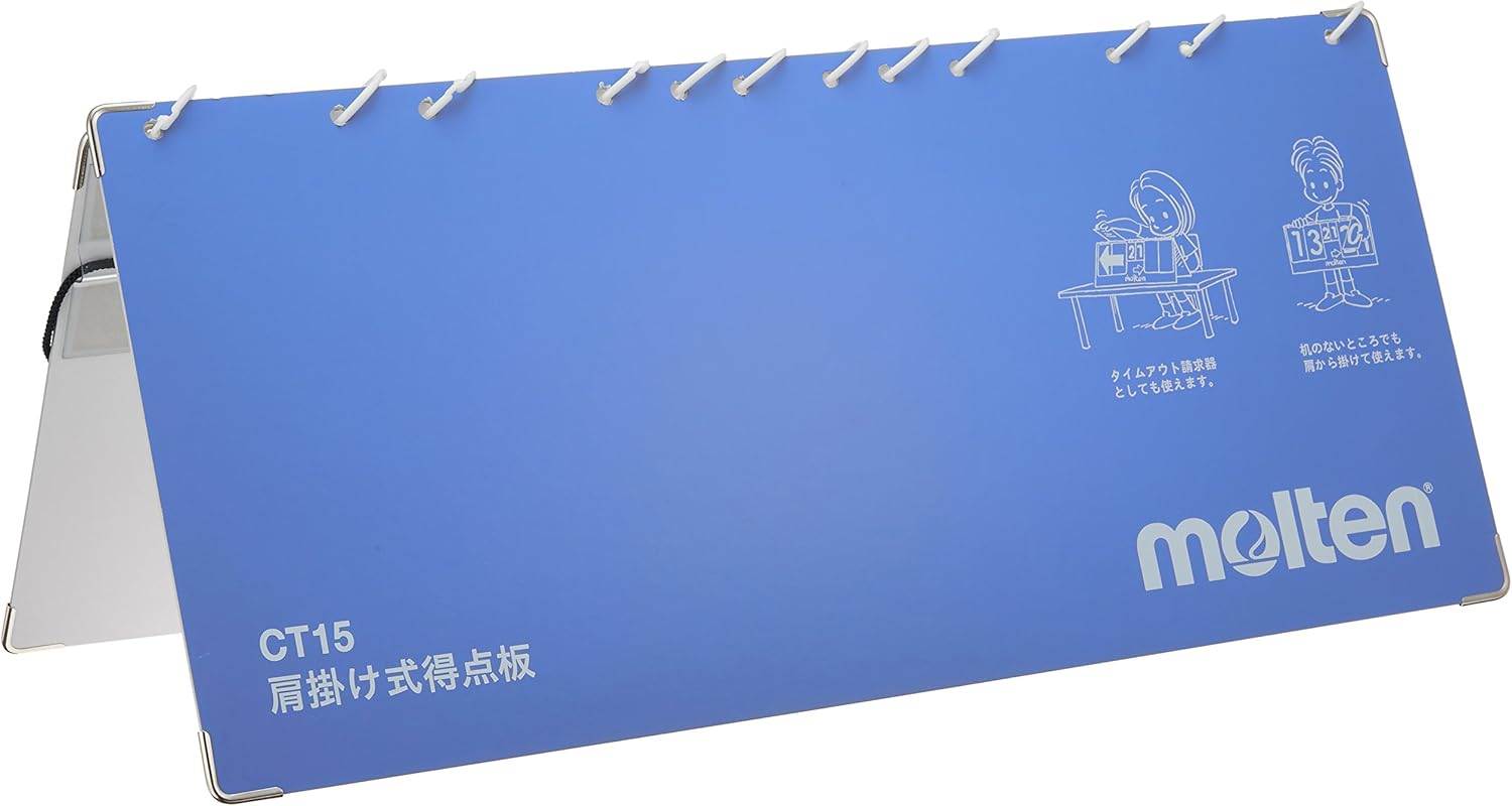 人気ショップが最安値挑戦 モルテン Molten 肩掛け式 得点板 幅53 5cm 日本製 得点99対99 得セット3対3 タイムアウト用兼サーブ権大矢印 Ct15 机が無いところでも肩から掛けて使える便利な得点ボードモルテン Molten 肩掛け式 得点板 部活 サークル クラブ