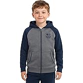 Icon Sports Officially Licensed FC Barcelona Zip Up Hoodie - Unisex Kids