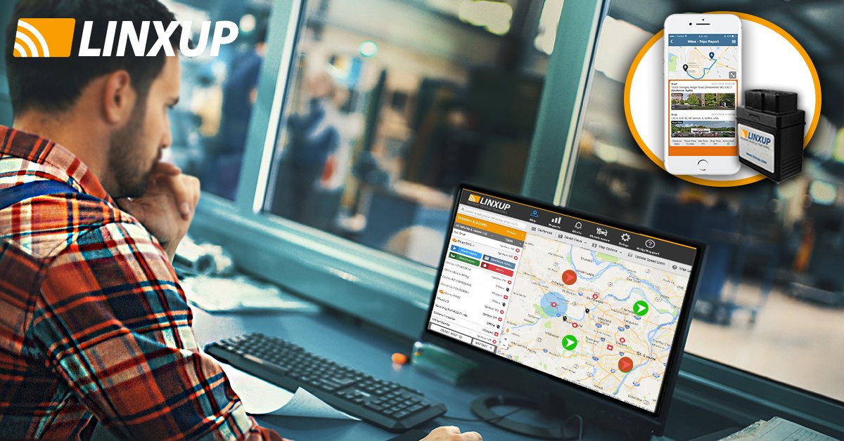 Linxup Fleet GPS Tracker and Monitoring System: Real-Time Location Company Vehicle Tracking, Monitoring, and Alerts for Professional Vehicles and Fleets