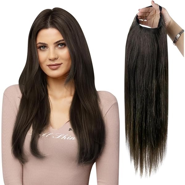 Amazon.com : RUNATURE U Part Wig Real Human Hair, 20 Inch Long