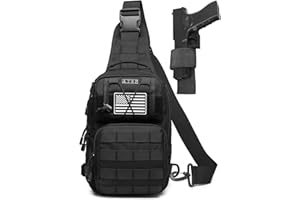 ATBP Tactical Sling Backpack Bag Pack for Men Military One Strap Shoulder Backpack Crossbody Bag With Holster 10 Liters