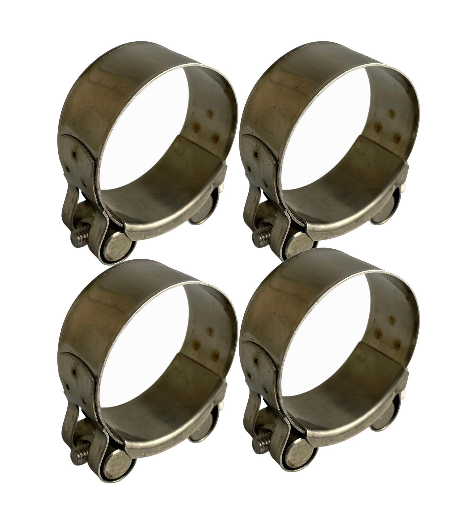 Boltza® Stainless Steel Single Bolt Hose Super Clamp 36-39mm Clip Silicone Rubber Exhaust x4