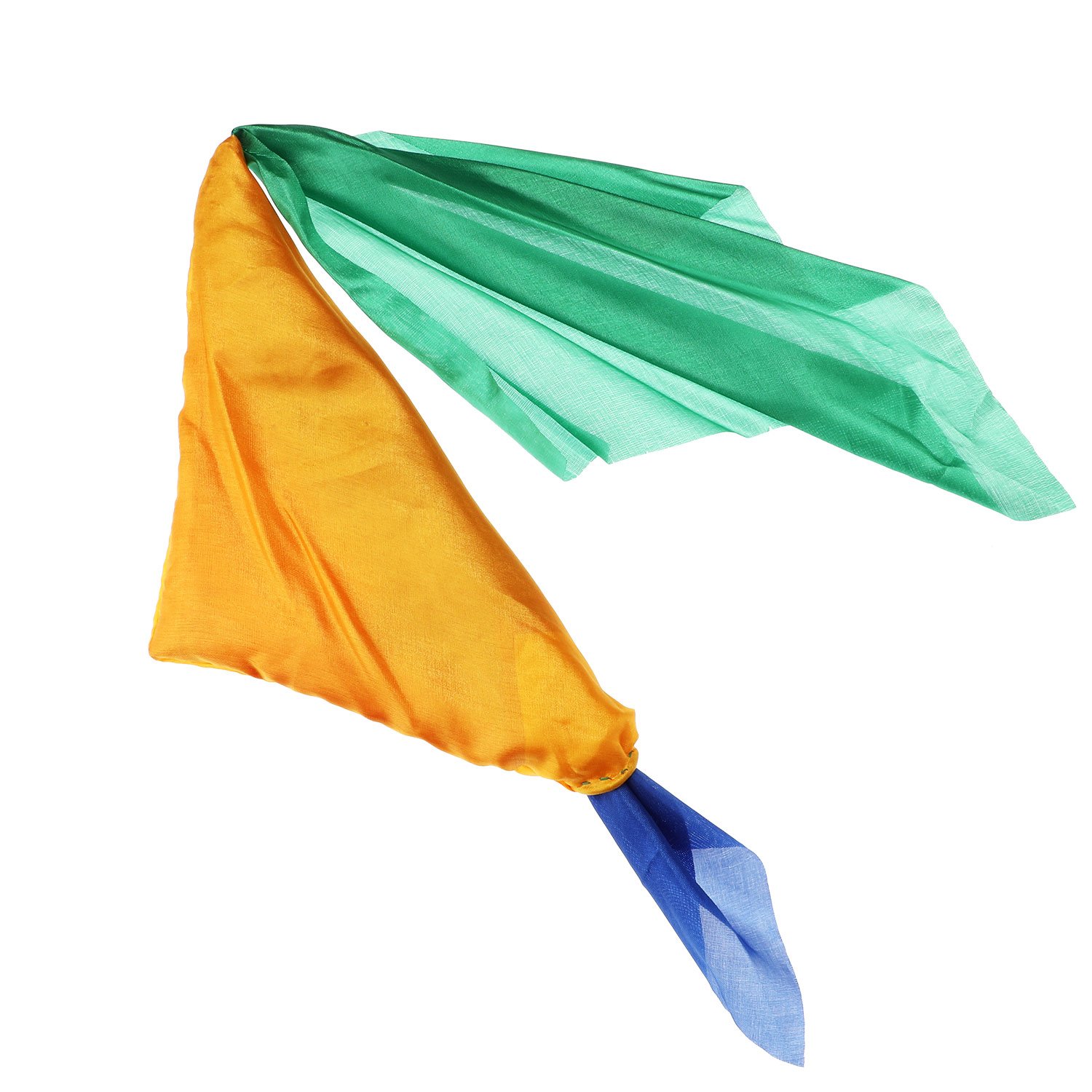 HESTYA 2 Pieces Magic Scarves Color Changing Silk Hanky Props for Trick Streets Four-Color Silk Magic Props Magician Accessories