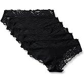 Amazon Essentials Women's Stretch Galloon Lace Hipster, Pack of 6