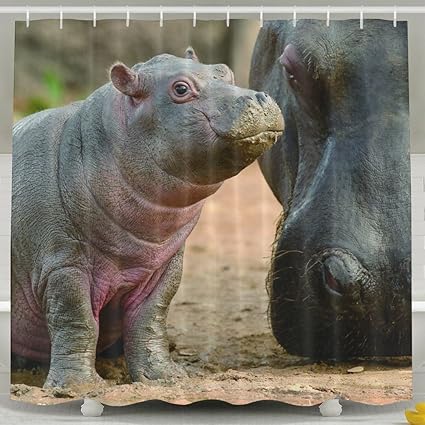 Amazoncom Mansantubazhu Cute Baby Hippo Unique Waterproof Bath