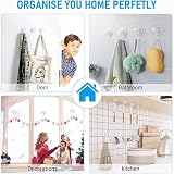Quntis Suction Hooks 6 Pack Heavy Duty 3kg Transparent Shower Hanger view 5