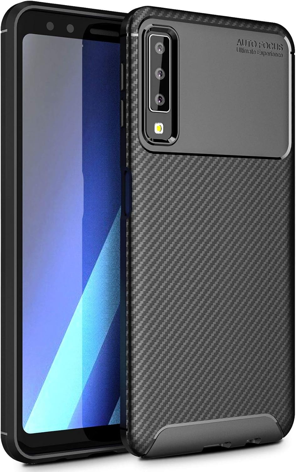 Case Collection Brushed Carbon Fiber Back Design Cover Amazon.co.uk