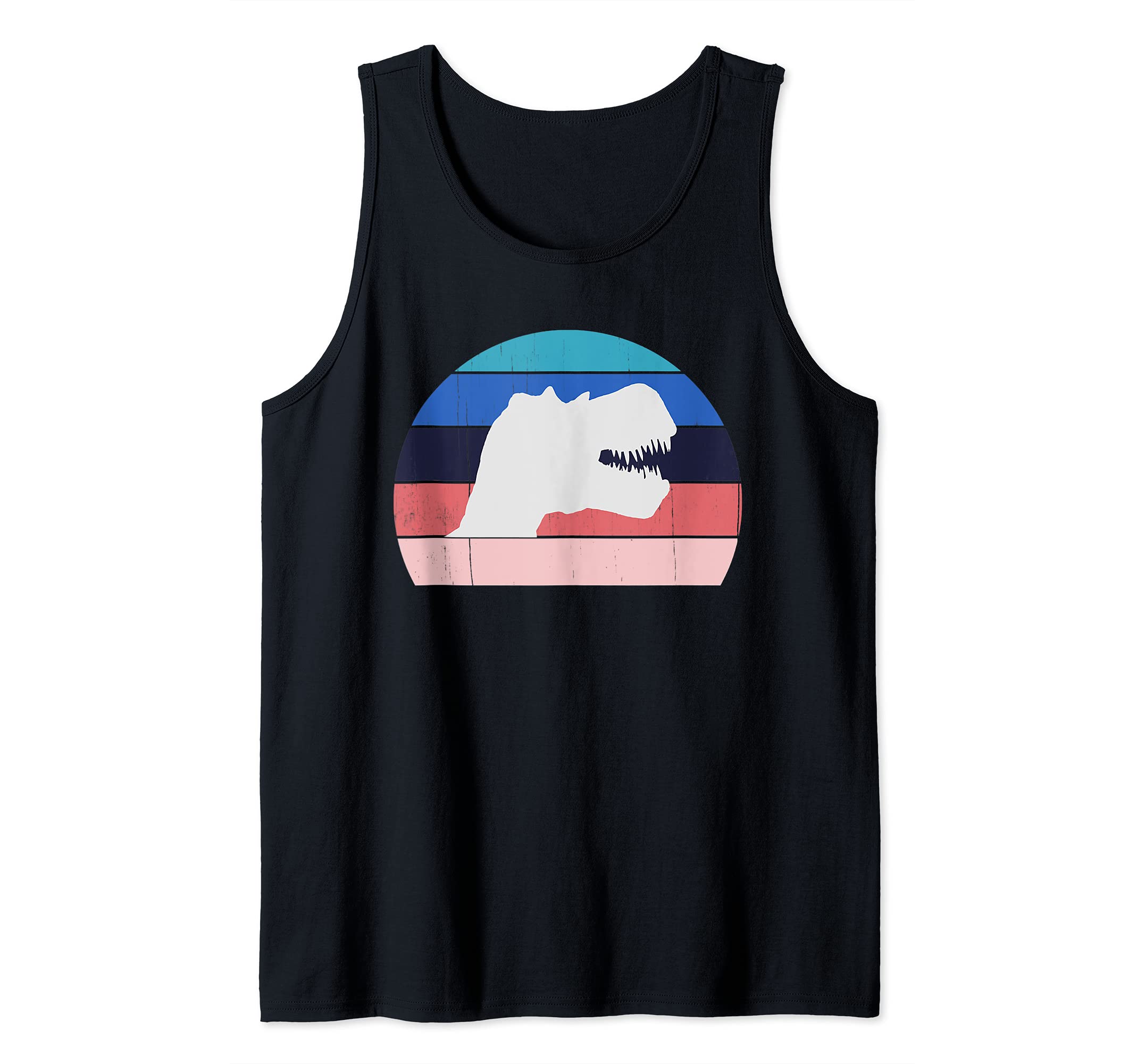 Cool 80s Retro Dinosaur - Great Dino / T-Rex TRex Sunset Tank Top